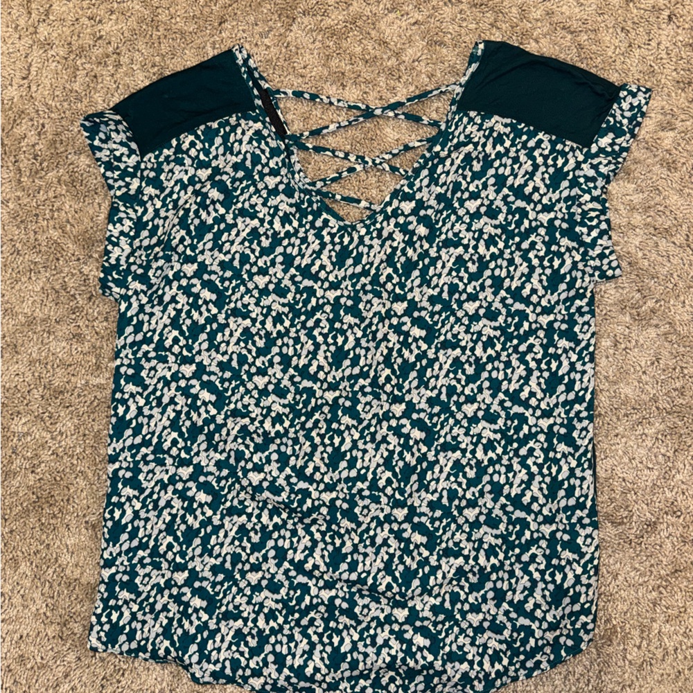 Women's Green Floral Blouse